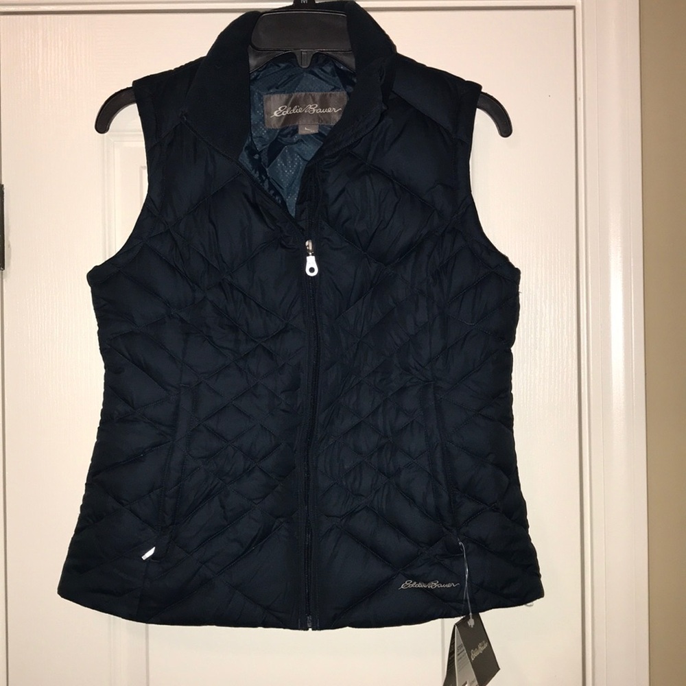 NWT Eddie Bauer puffer vest navy blue SZ PS